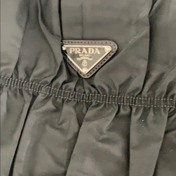 Prada authentic large black hobo w/ long strap - Picture 2 of 8